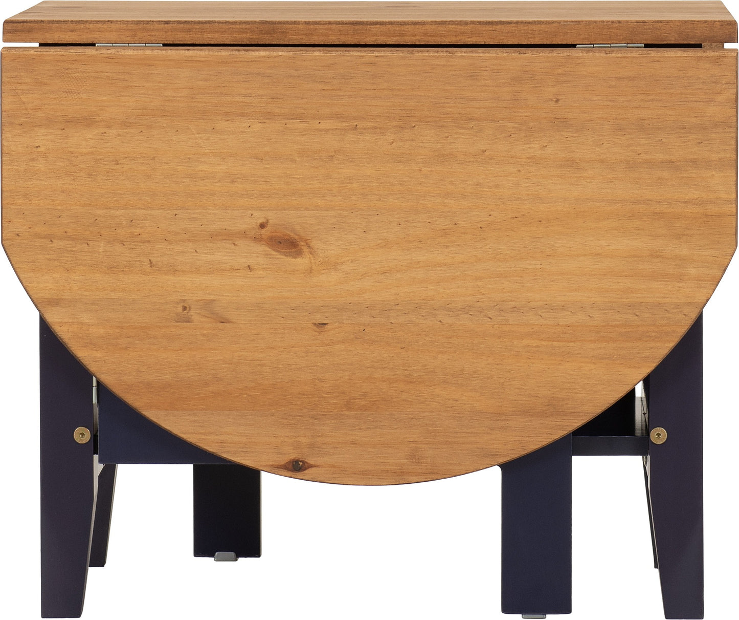 SANTOS DROP LEAF COFFEE TABLE - NAVY BLUE/DISTRESSED WAXED PINE