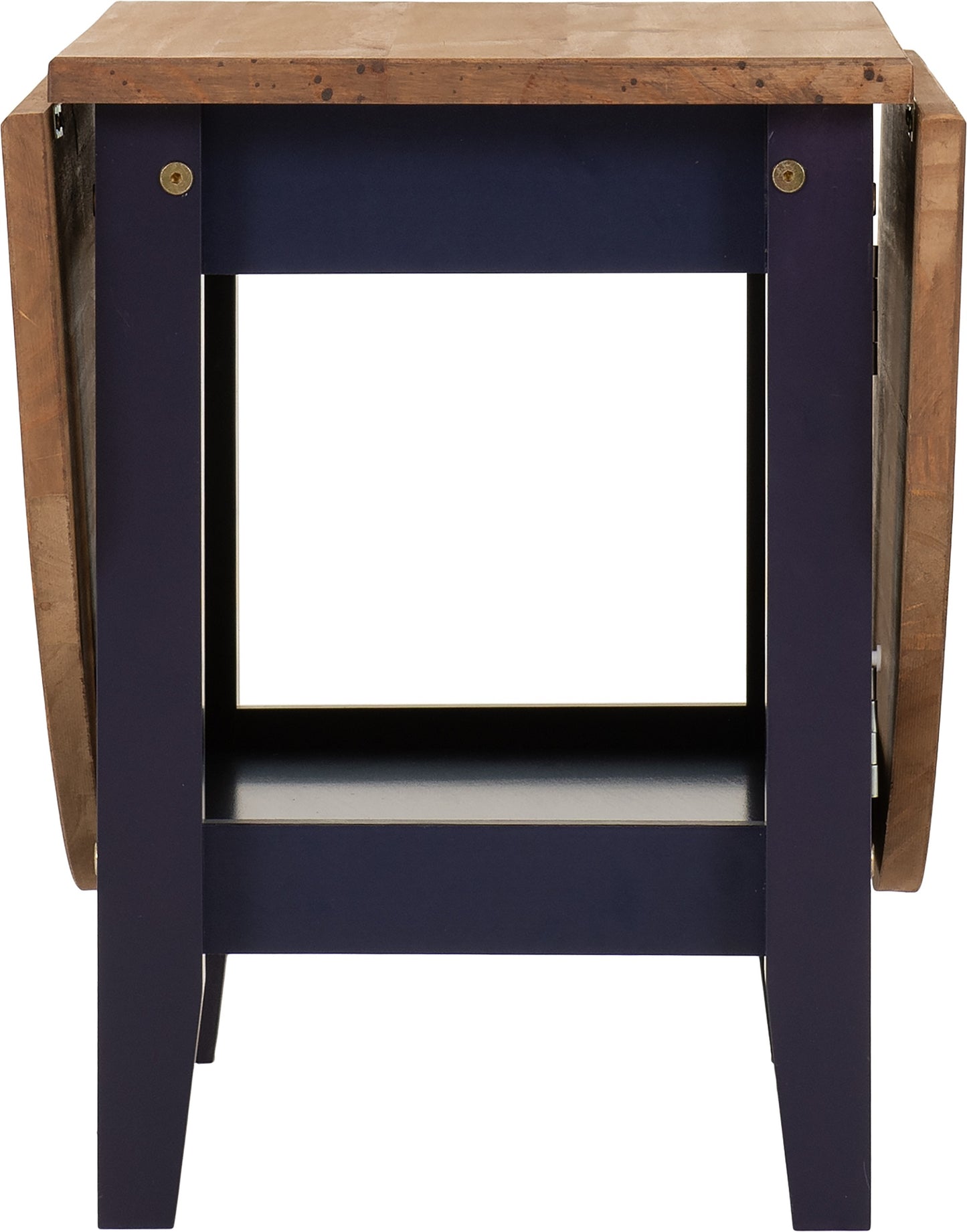 SANTOS DROP LEAF COFFEE TABLE - NAVY BLUE/DISTRESSED WAXED PINE
