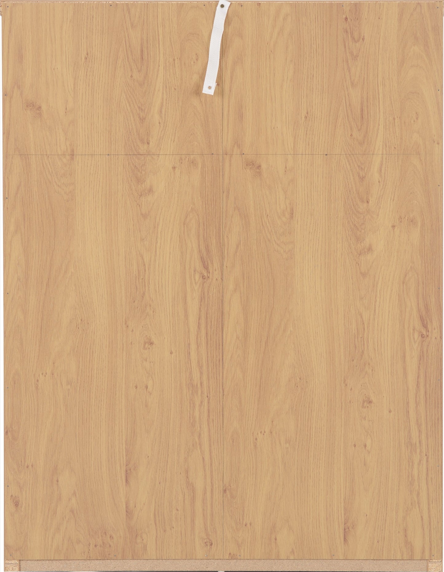 SEVILLE 3+2 DRAWER CHEST - WHITE GLOSS/LIGHT OAK EFFECT VENEER