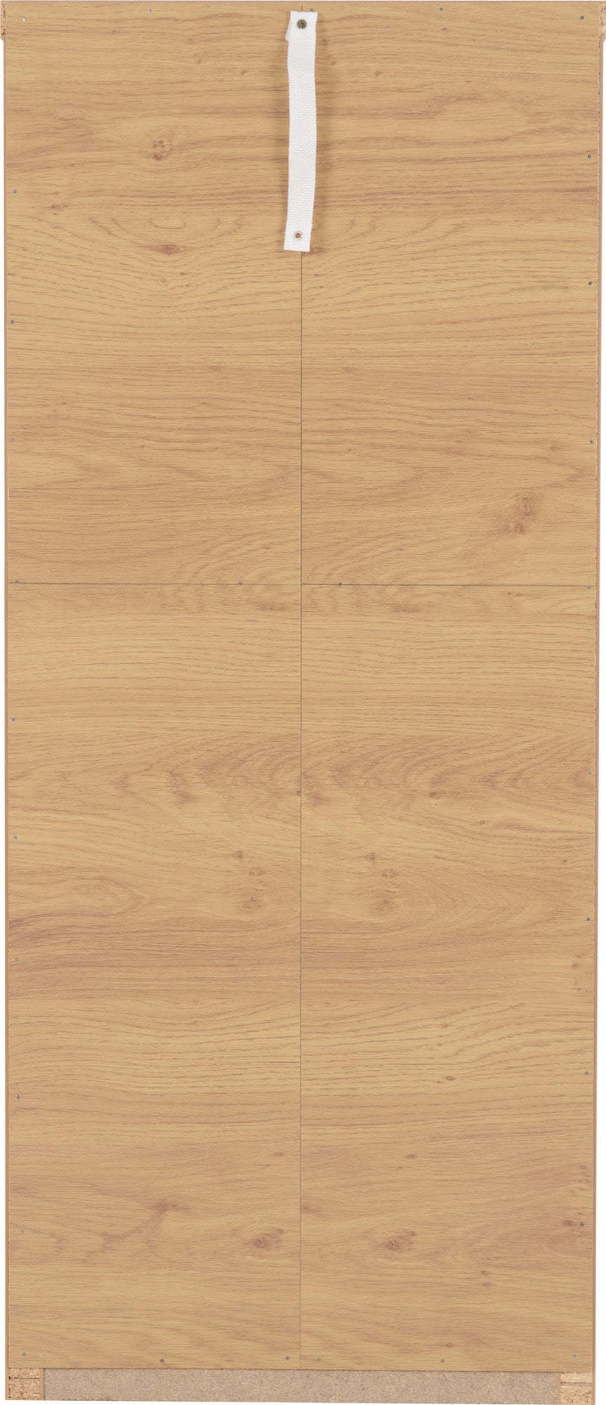 SEVILLE 5 DRAWER NARROW CHEST - WHITE GLOSS/LIGHT OAK EFFECT VENEER