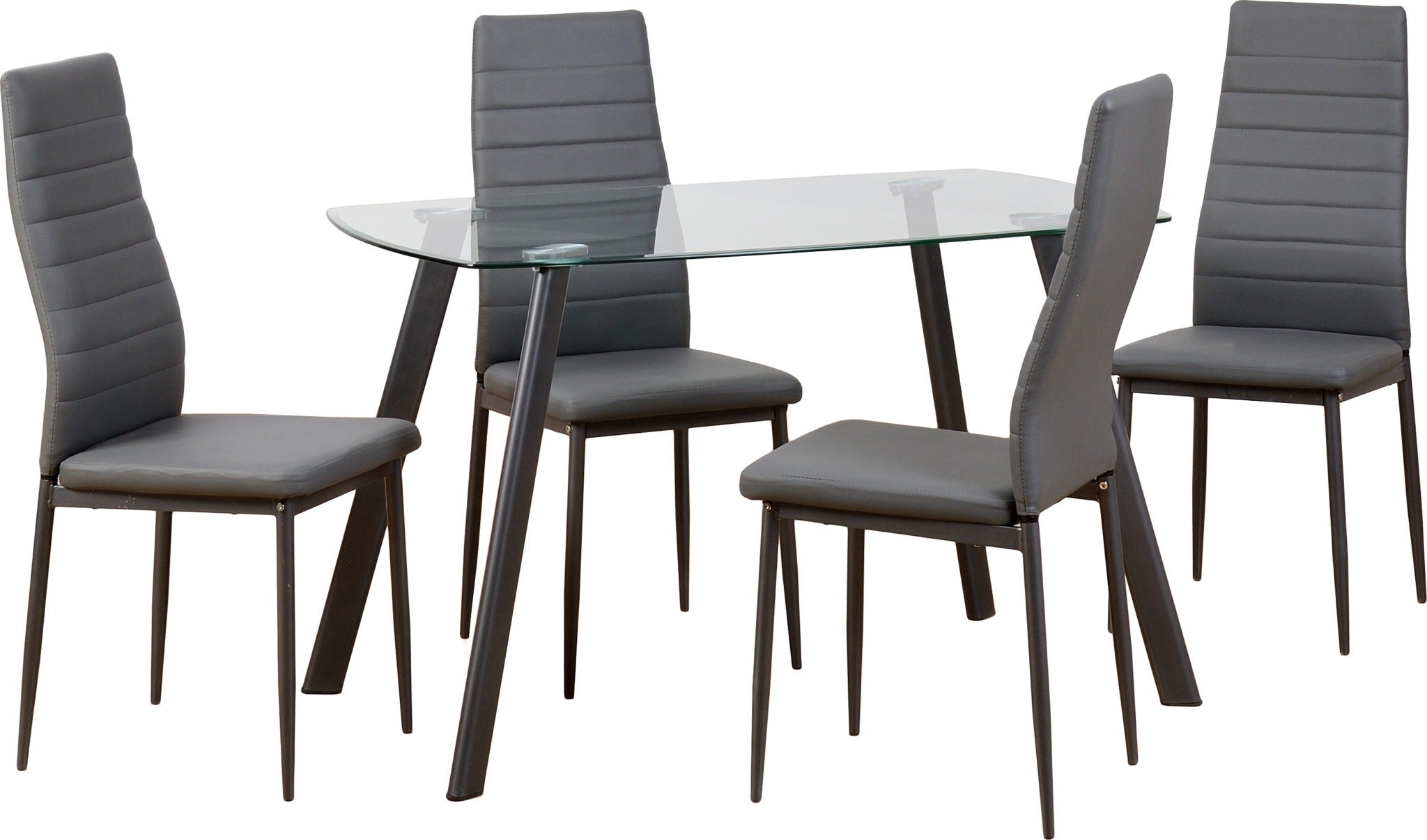 Abbey Dining Chair (X2 Per Box) - Grey Pu