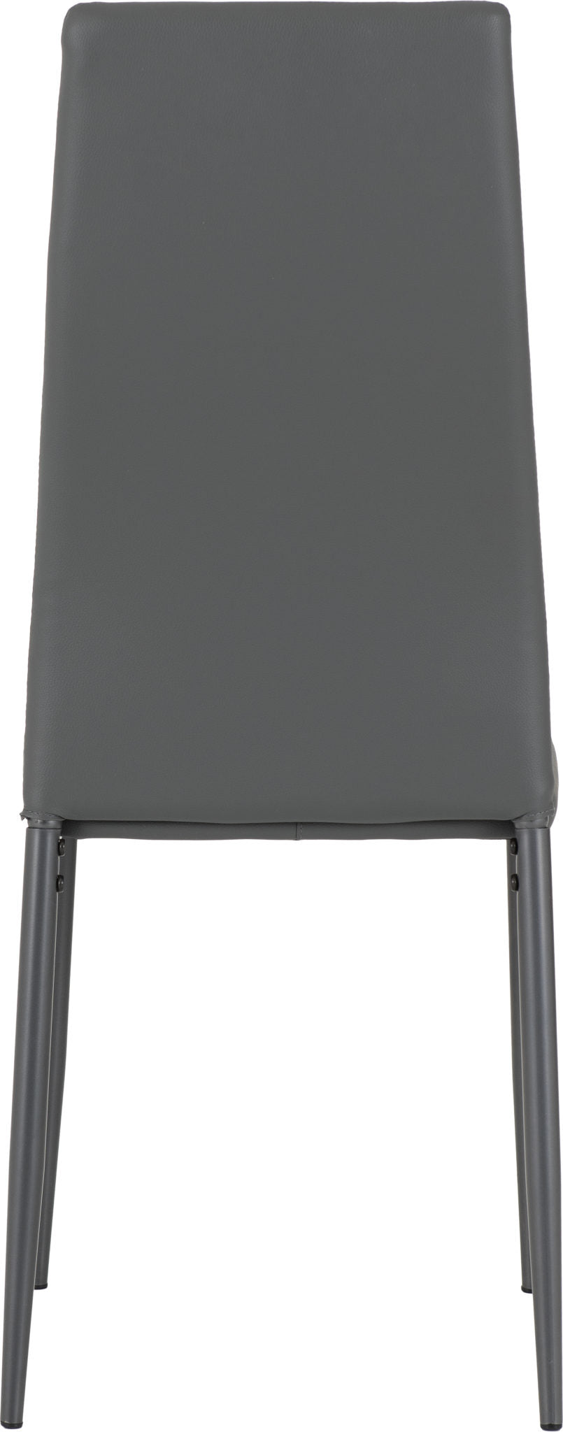 Abbey Small Dining Set (X4 Chairs) - Clear Glass/Grey/Grey Pu