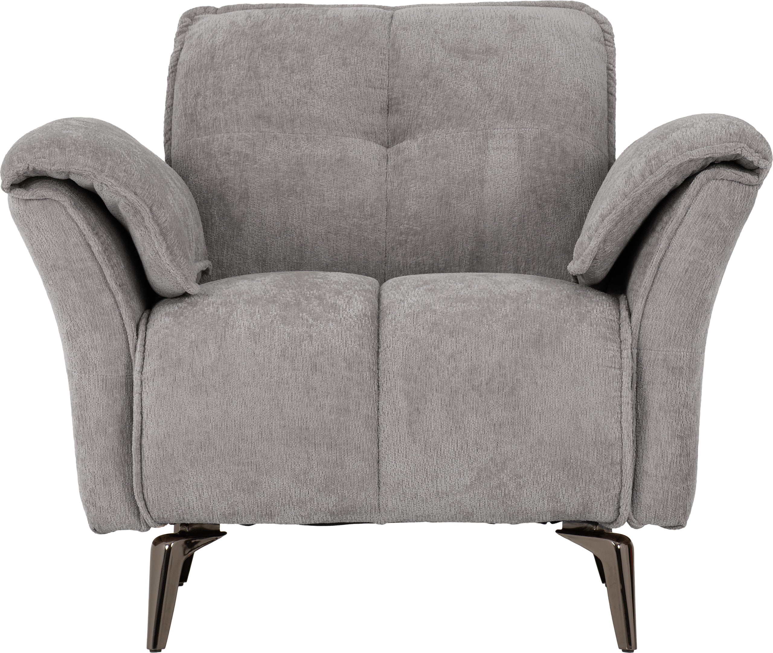 Amalfi 1 Seater Sofa - Grey Fabric