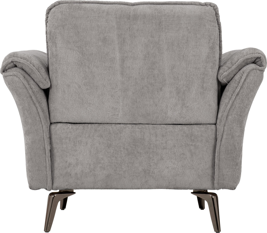 Amalfi 1 Seater Sofa - Grey Fabric