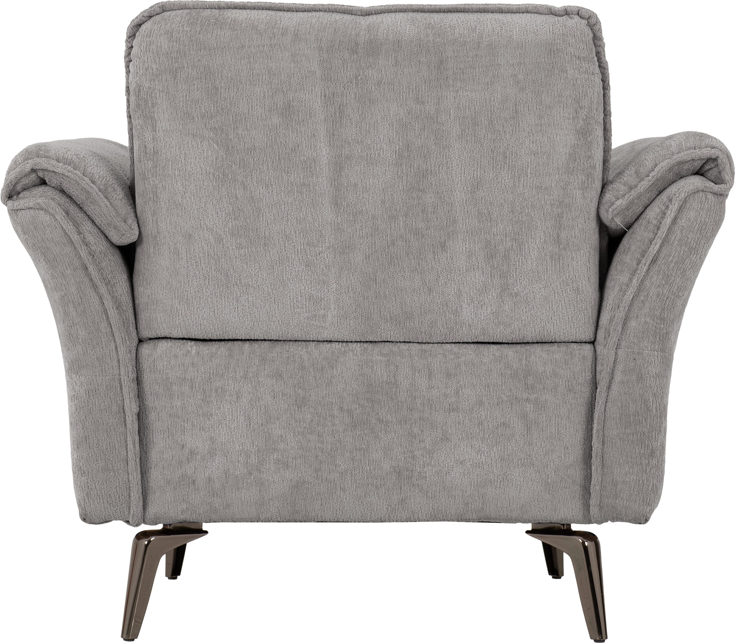 Amalfi 1 Seater Sofa - Grey Fabric