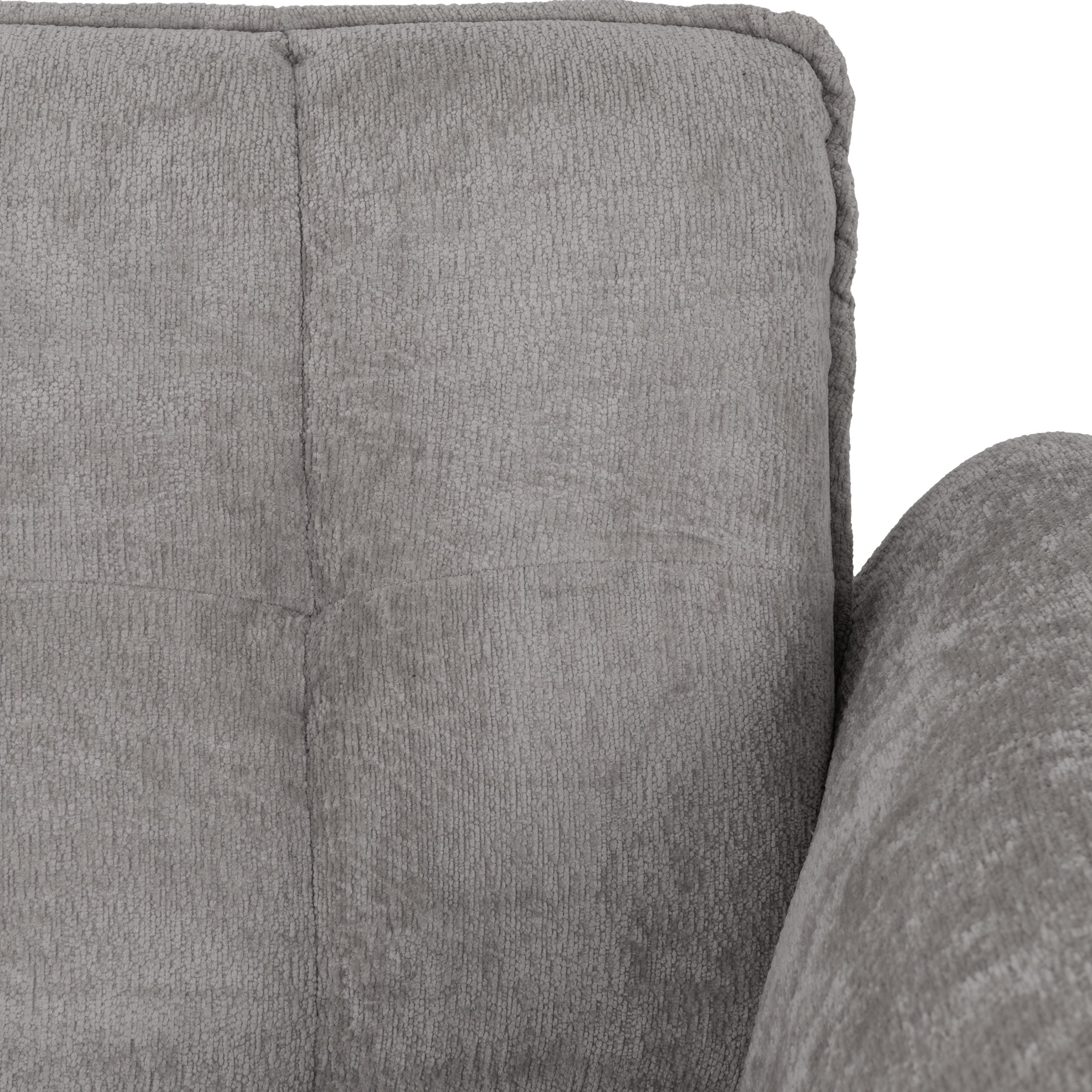 Amalfi 1 Seater Sofa - Grey Fabric