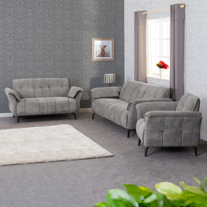 Amalfi 3 Seater Sofa - Grey Fabric