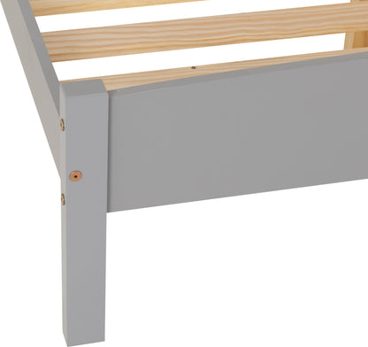 Amber 4'6" Bed - Grey Slate