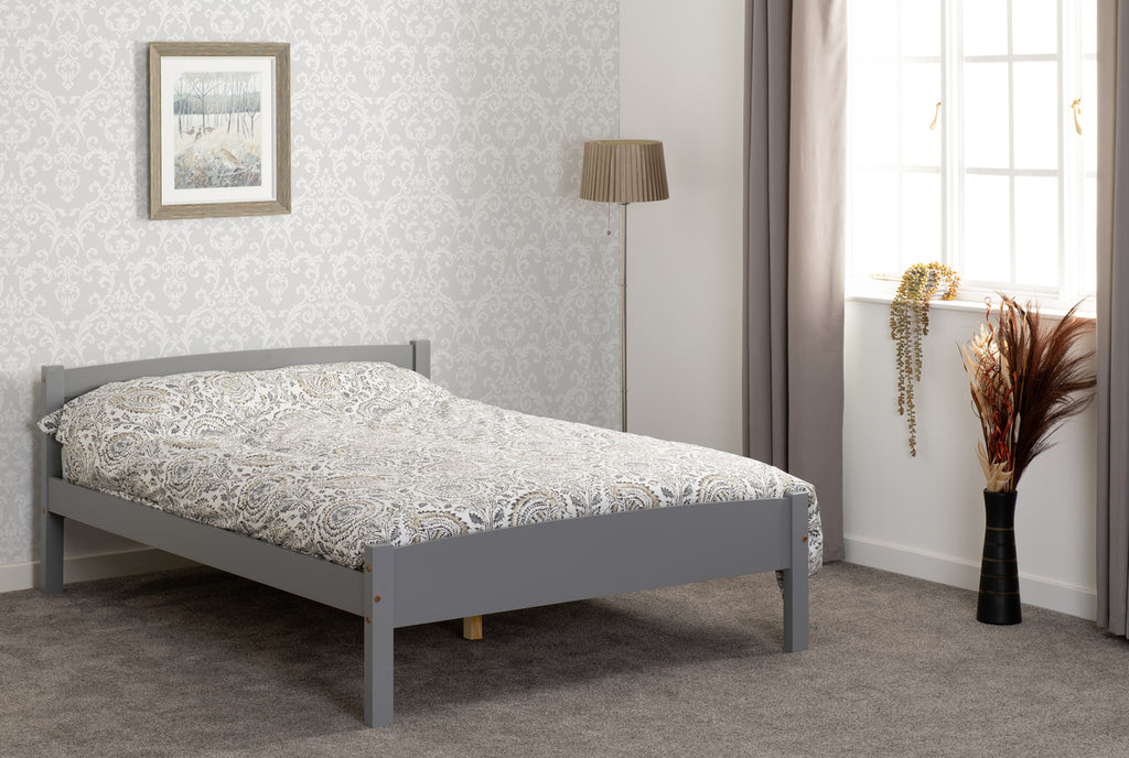 Amber 4'6" Bed - Grey Slate