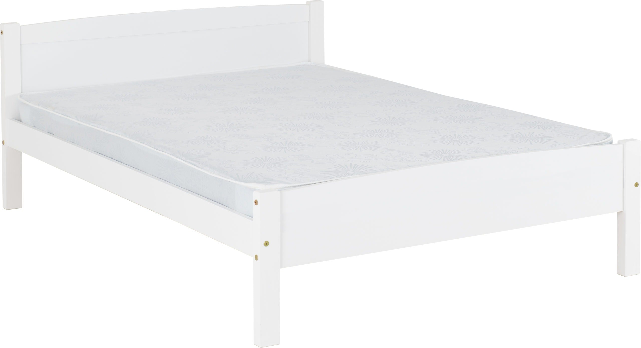 Amber 4'6" Bed - White