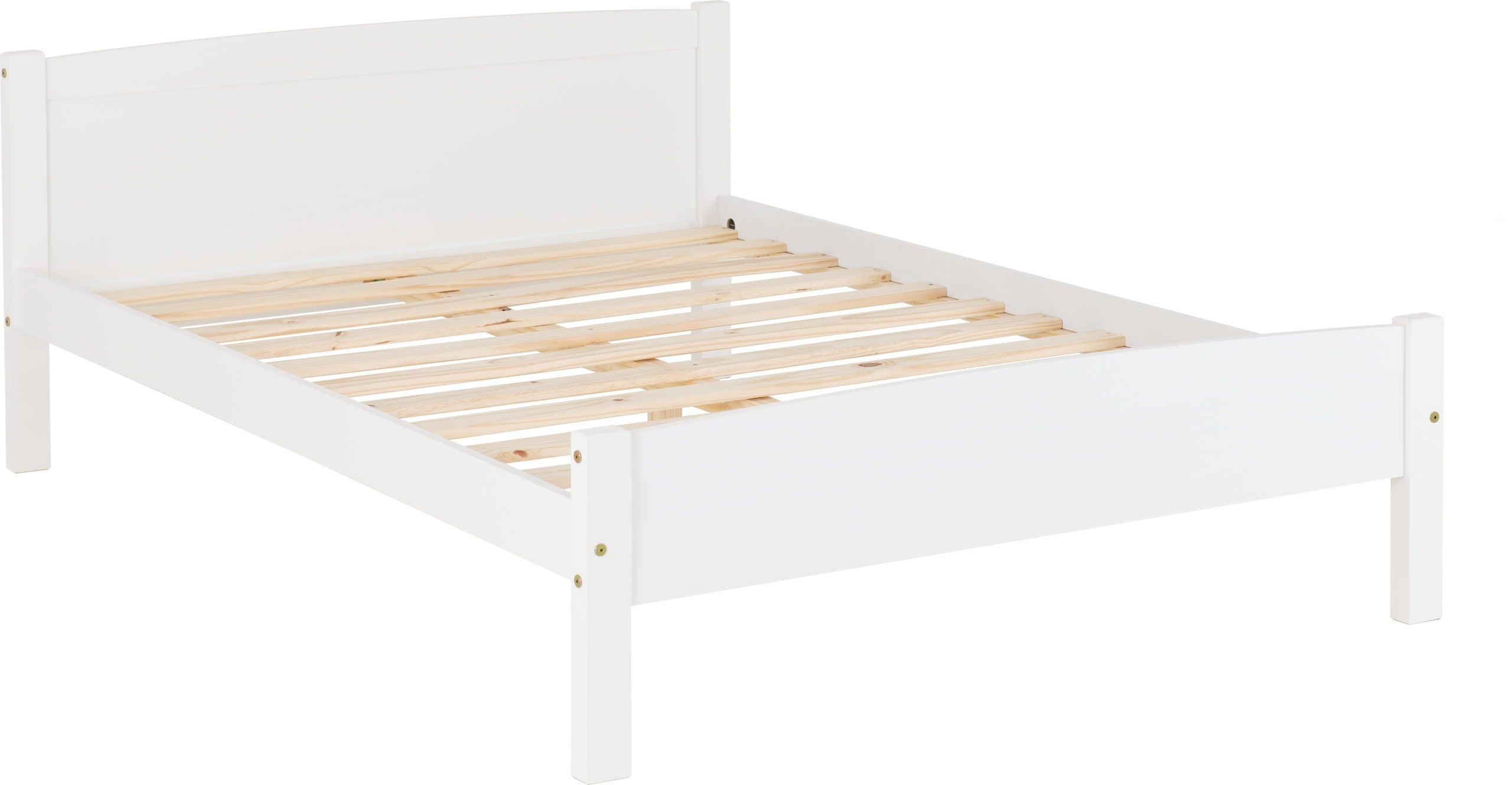 Amber 4'6" Bed - White