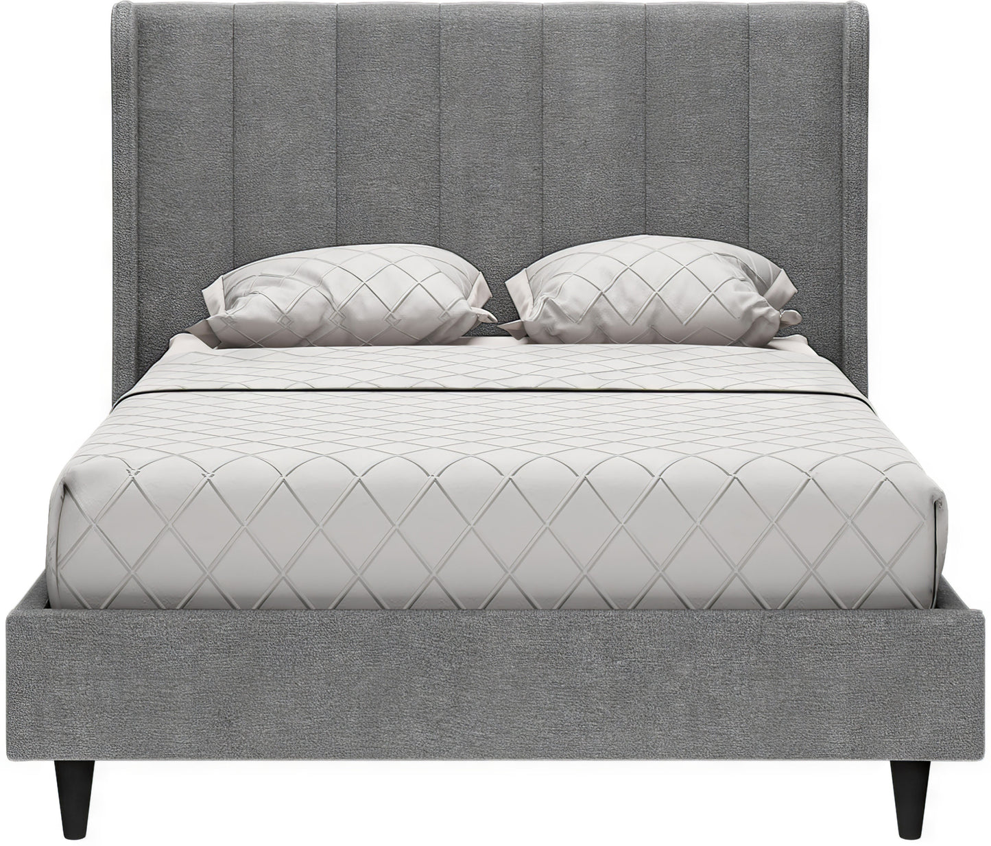 Amelia 4'6" Bed - Dark Grey Fabric