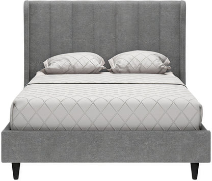 Amelia 4'6" Bed - Dark Grey Fabric