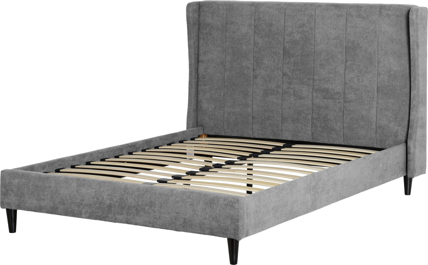 Amelia 4'6" Bed - Dark Grey Fabric