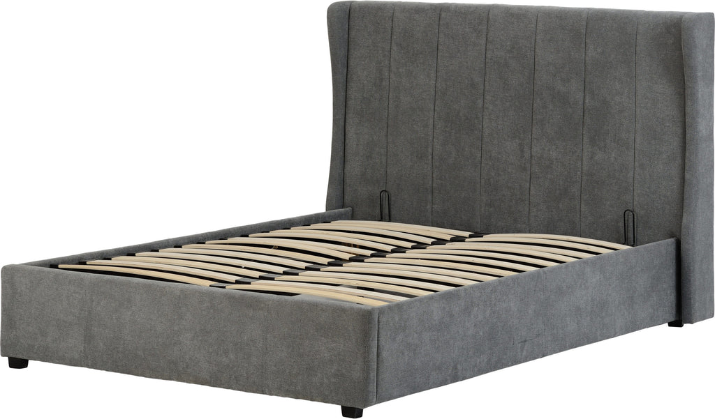 Amelia 5' Plus Bed - Dark Grey Fabric