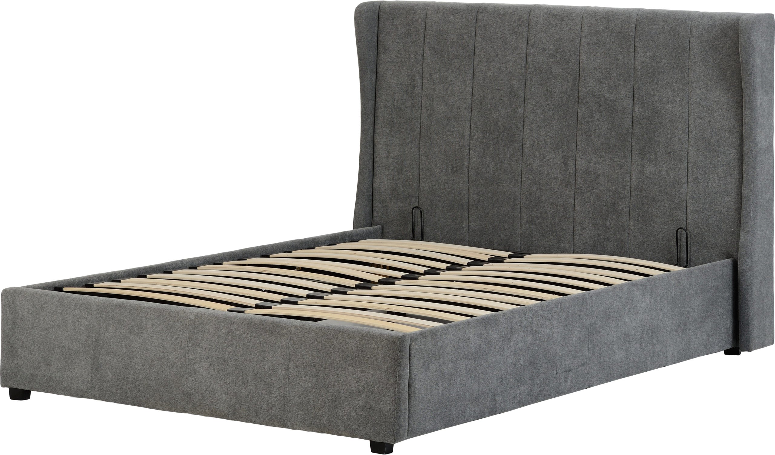 Amelia 5' Plus Bed - Dark Grey Fabric