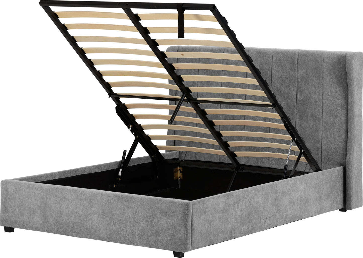 Amelia 4'6" Plus Bed - Dark Grey Fabric