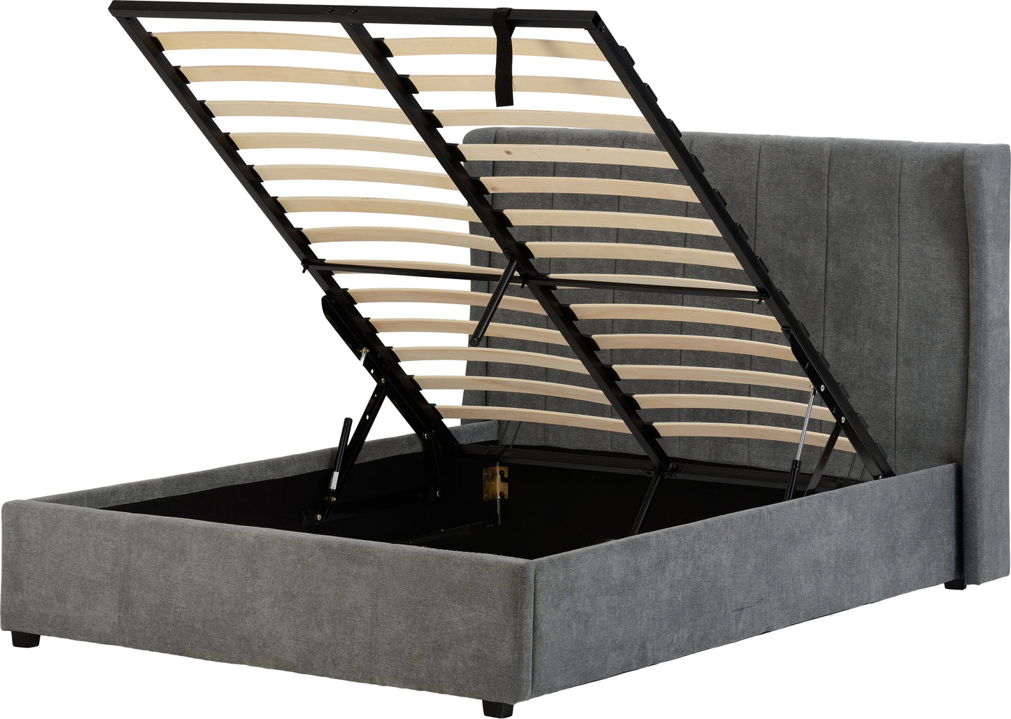 Amelia 5' Plus Bed - Dark Grey Fabric
