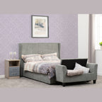Amelia 5' Plus Bed - Dark Grey Fabric