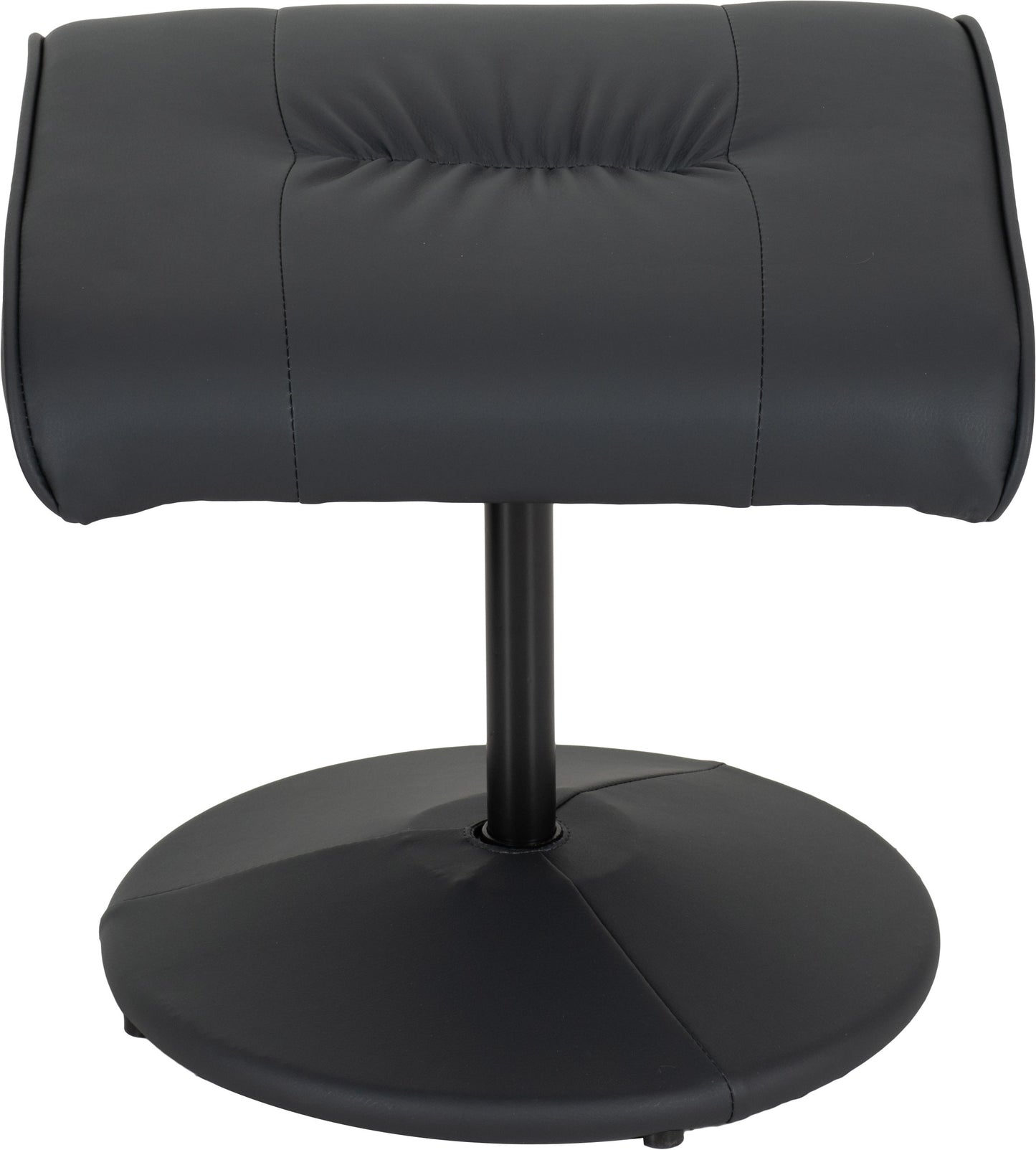 Ascot Recliner Chair And Footstool - Dark Blue Pu