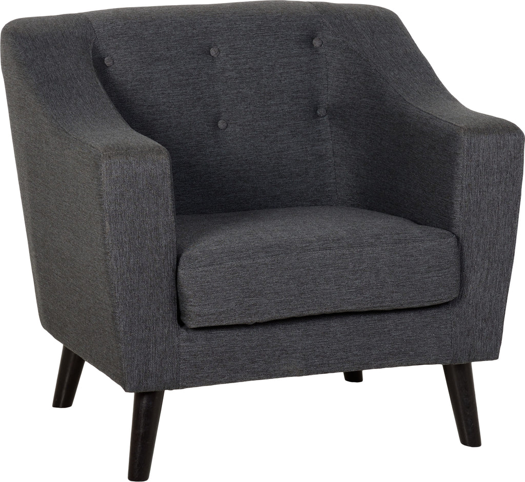 Ashley 1 Seater Sofa - Dark Grey