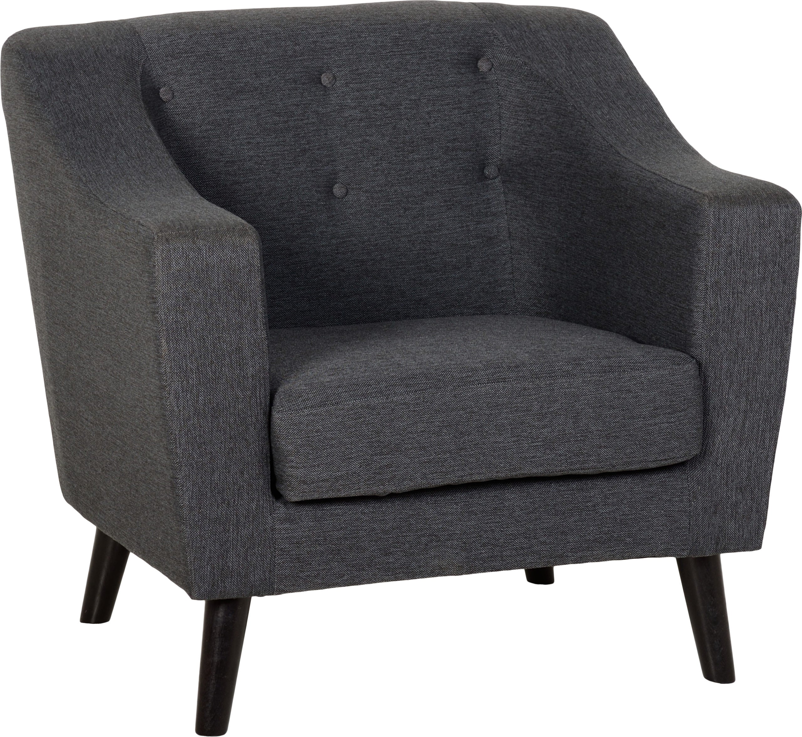 Ashley 1 Seater Sofa - Dark Grey