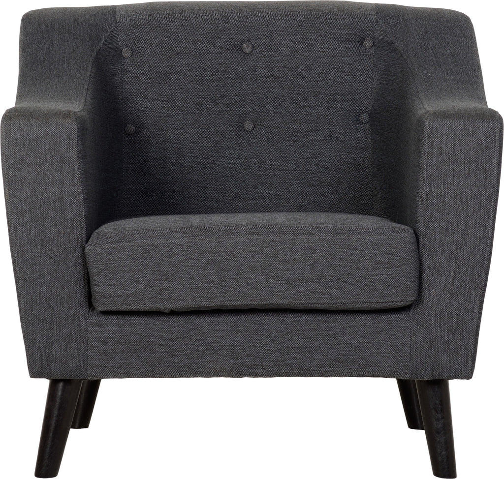 Ashley 1 Seater Sofa - Dark Grey