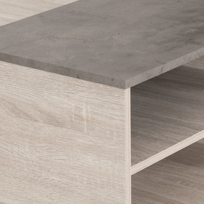 Aspen Coffee Table - White Oak/Stone Effect