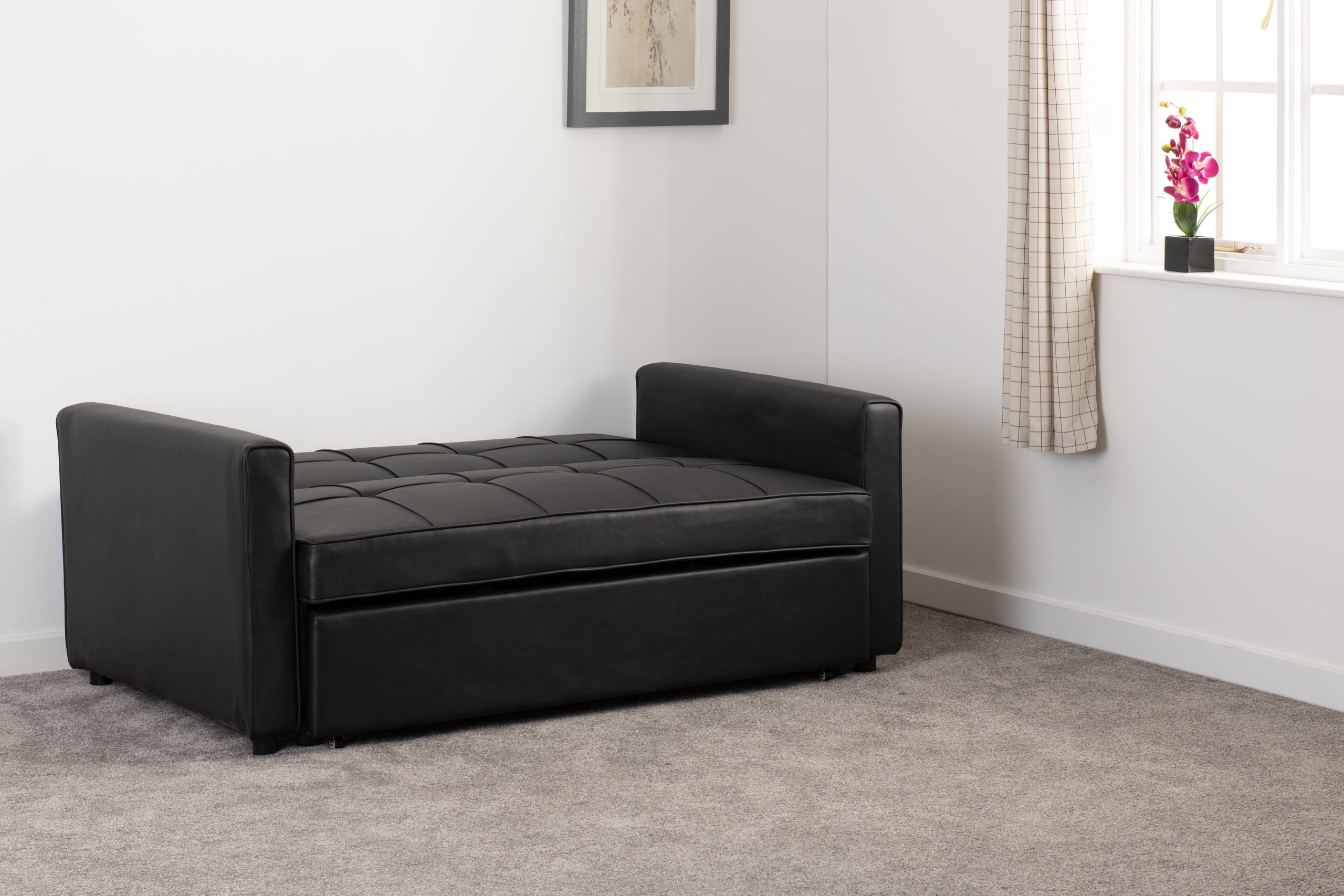 Astoria Sofa Bed - Black Pu