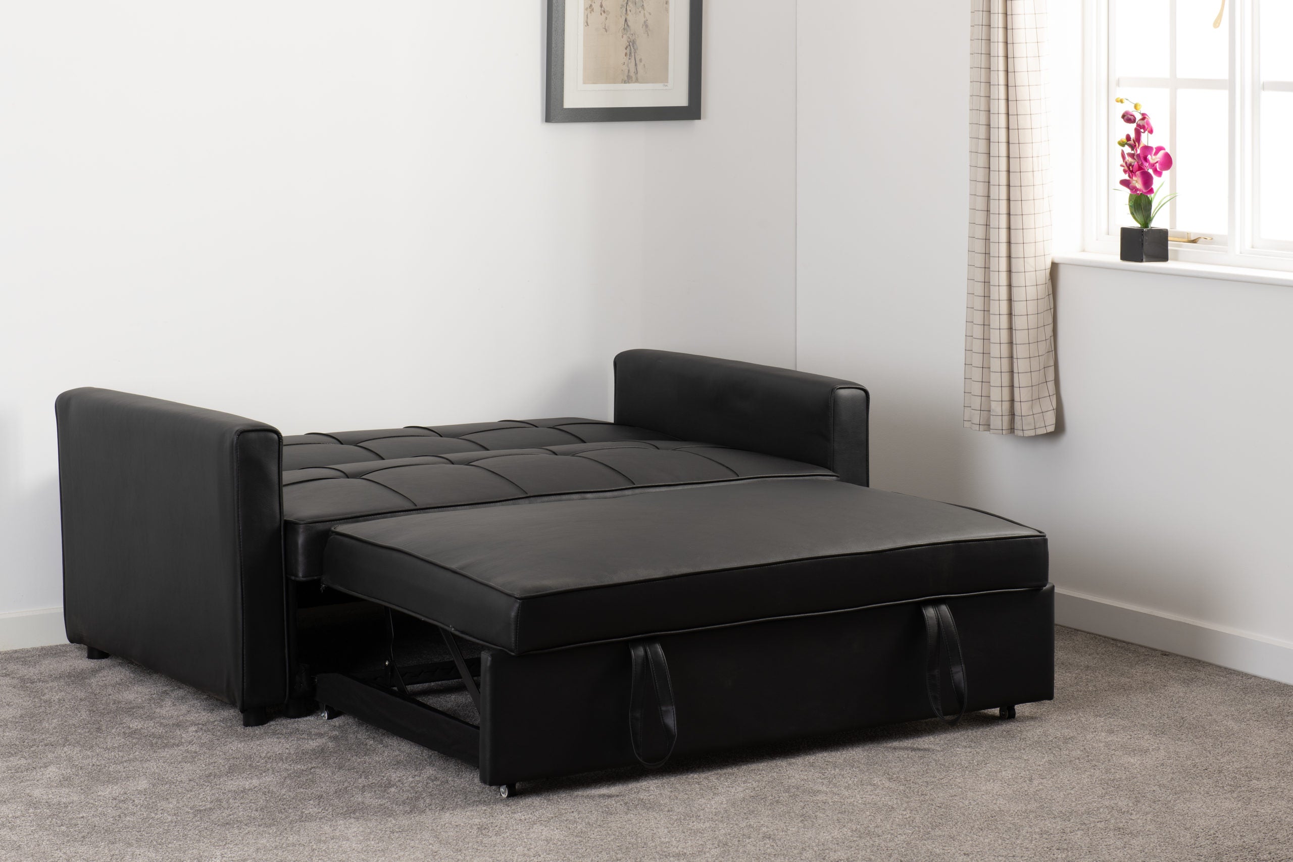 Astoria Sofa Bed - Black Pu