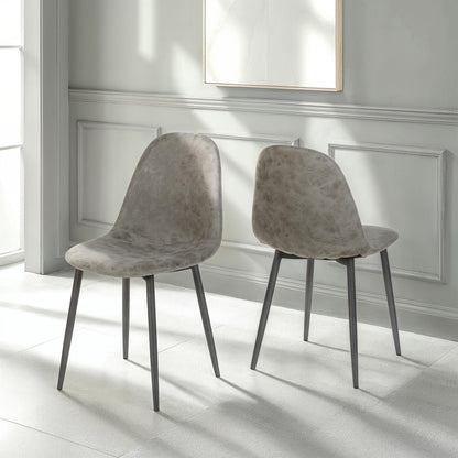 Athens Dining Chair (X2 Per Box) - Grey Pu
