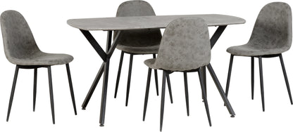 Athens Dining Chair (X2 Per Box) - Grey Pu