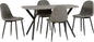 Athens Rectangular Dining Set (X4 Chairs) - Concrete Effect