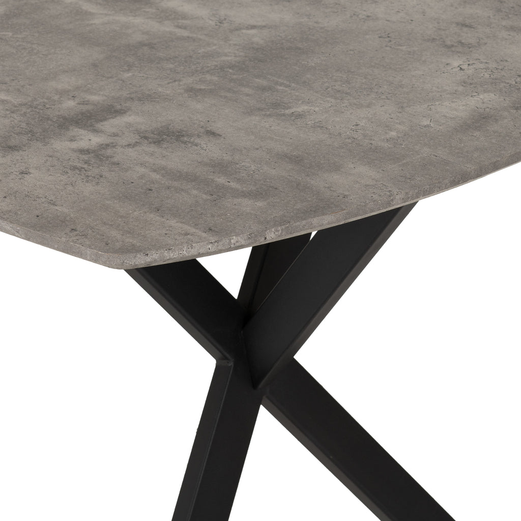 Athens Rectangular Dining Table - Concrete Effect