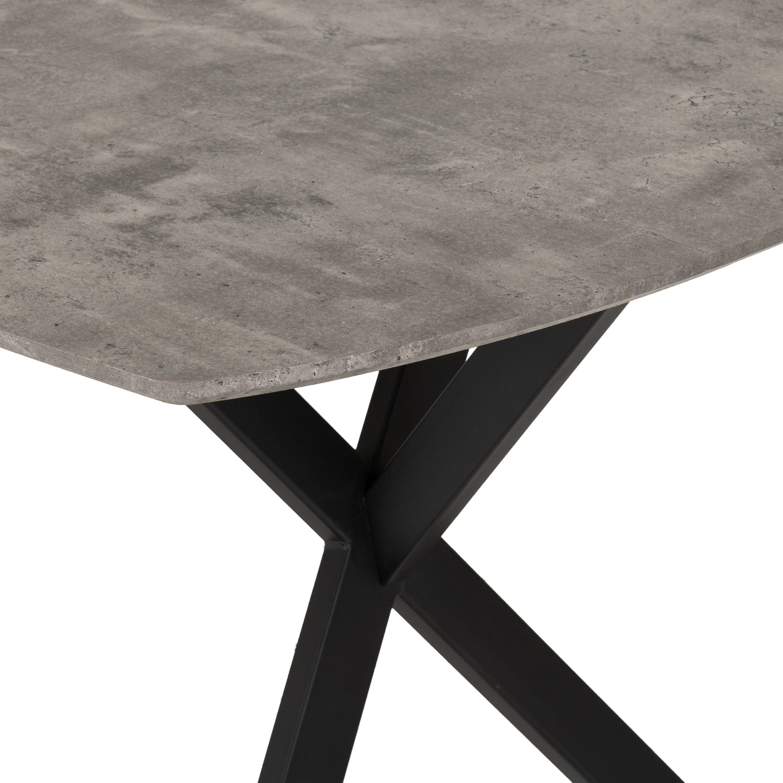 Athens Rectangular Dining Table - Concrete Effect