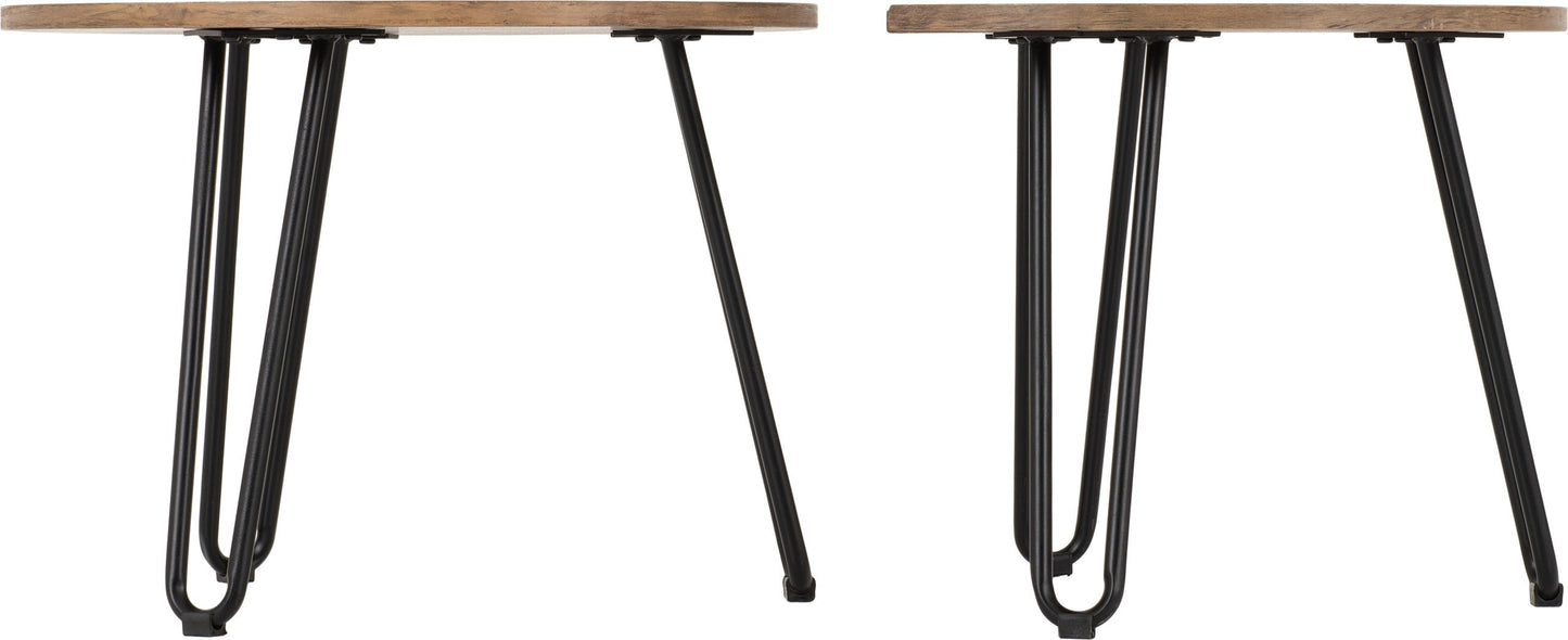 Athens Duo Coffee Table Set - Medium Oak Effect