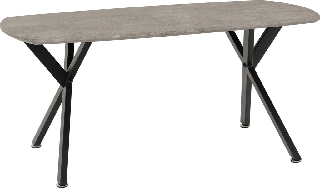 Athens Oval Coffee Table - Concrete Effect