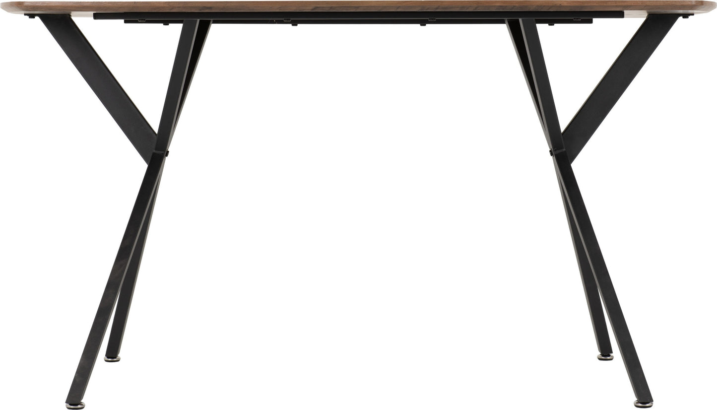 Athens Rect & Lukas Dining Set (X4 Chairs) - Medium Oak Effect/Emerald Green Velvet