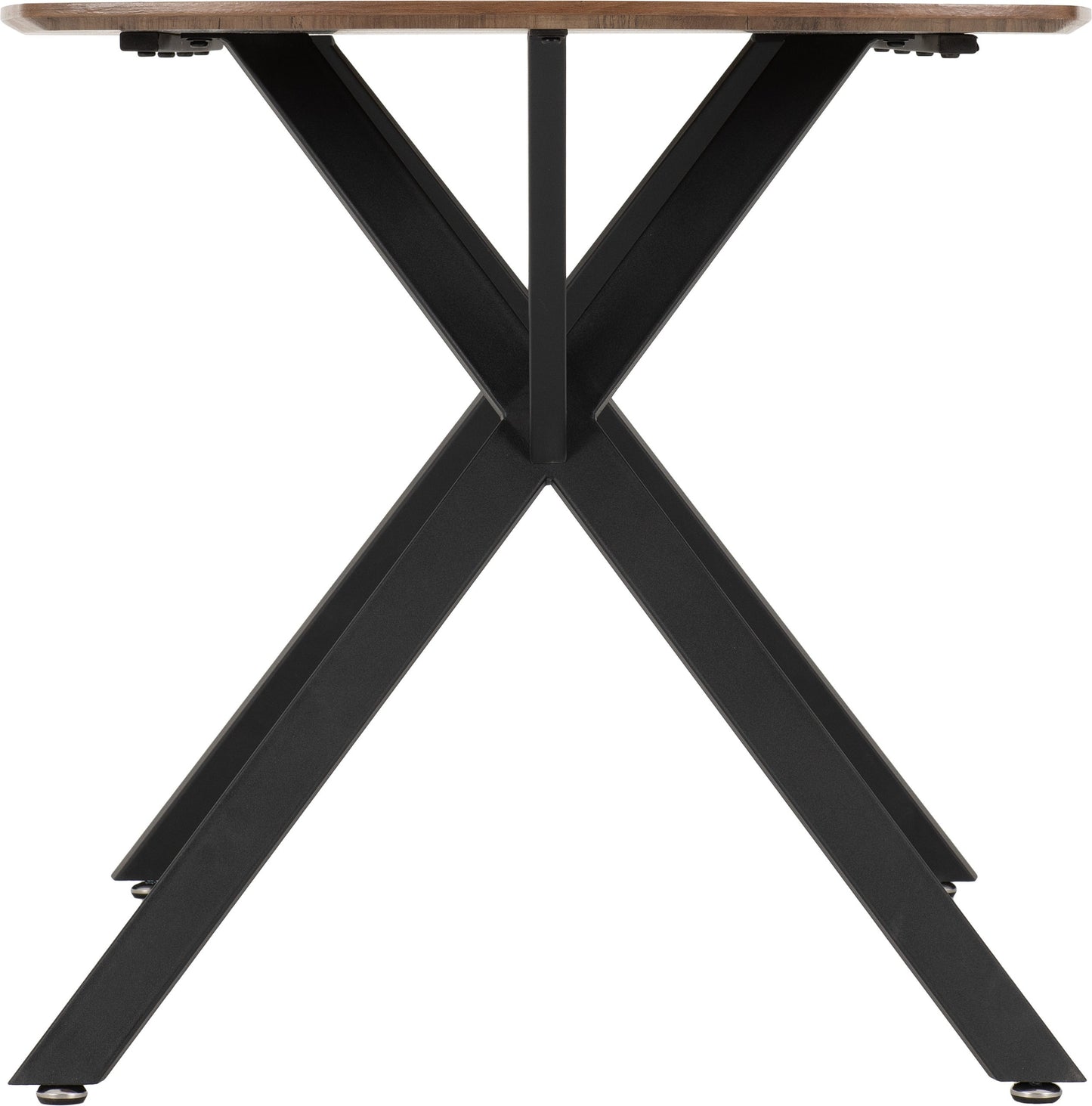 Athens Rect & Lukas Dining Set (X4 Chairs) - Medium Oak Effect/Sapphire Blue Velvet