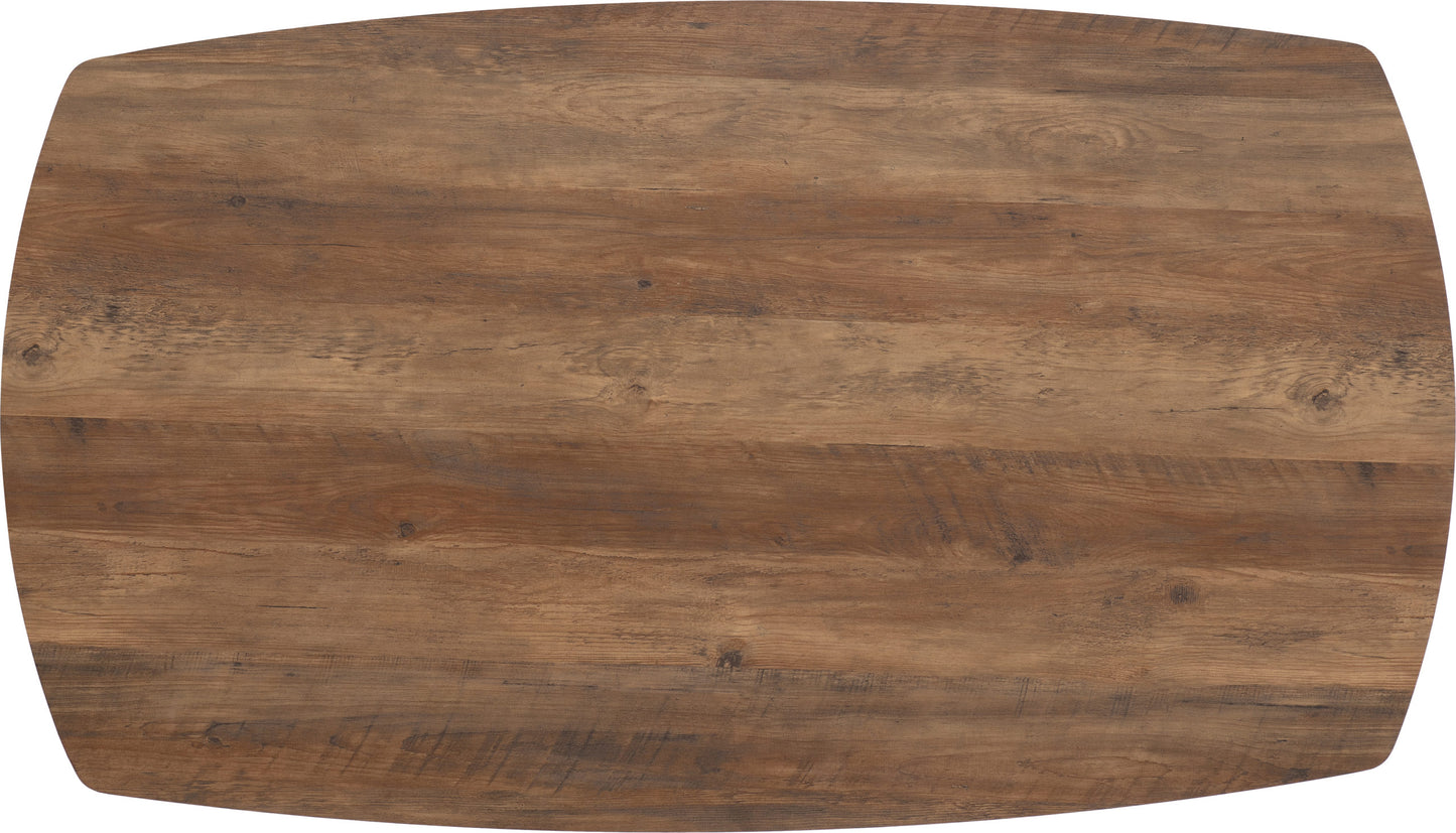 Athens Rect & Avery Dining Set (X4 Chairs) - Medium Oak Effect/Sapphire Blue Velvet