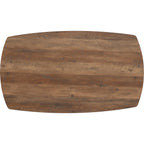 Athens Rectangular Dining Set X4 Chairs - Medium Oak Effect/Brown Pu