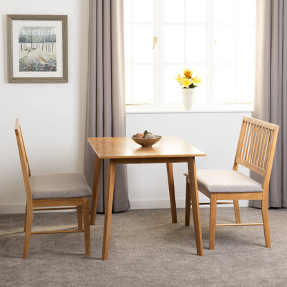 Austin 1+2 Dining Bench Set - Oak Effect/Grey Fabric