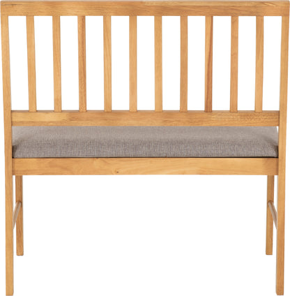 Austin 1+2 Dining Bench Set - Oak Effect/Grey Fabric