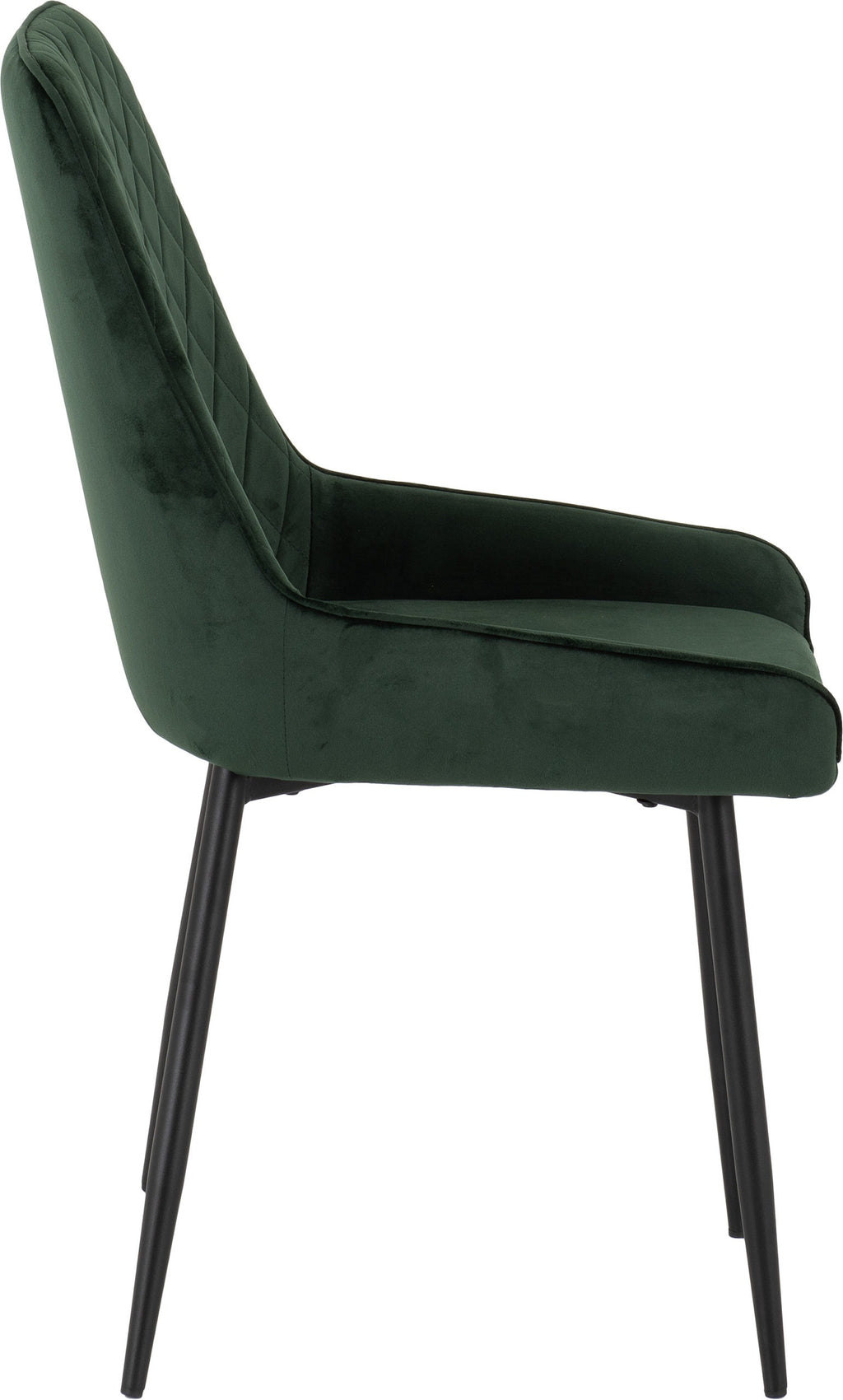 Athens Rect & Avery Dining Set (X4 Chairs) - Concrete/Emerald Green Velvet