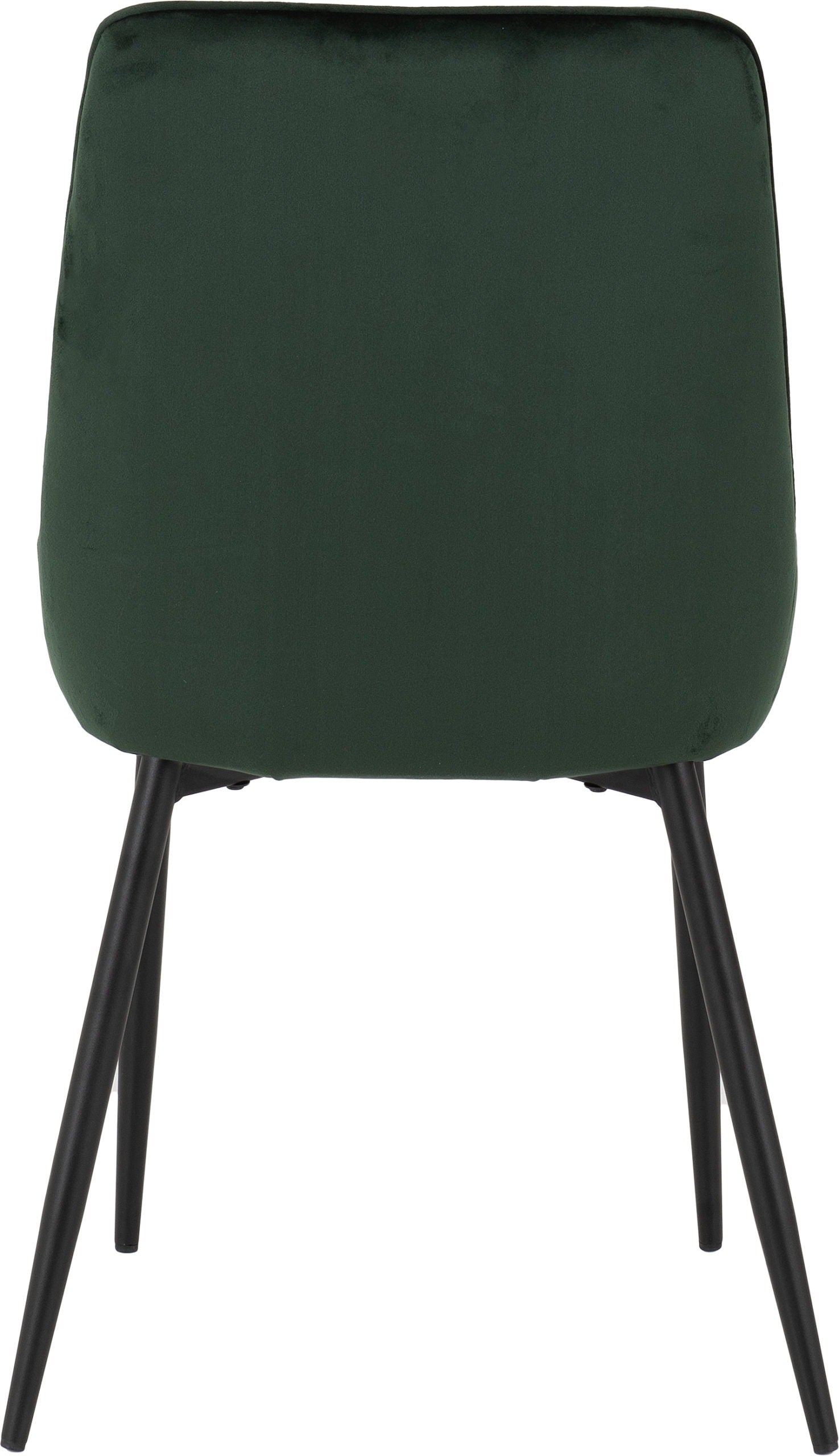 Athens Rect & Avery Dining Set (X4 Chairs) - Concrete/Emerald Green Velvet