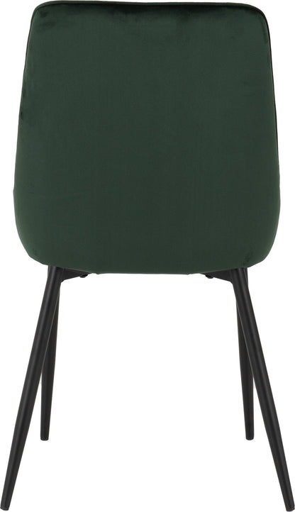 Avery Dining Chair (X2 Per Box) - Emerald Green Velvet