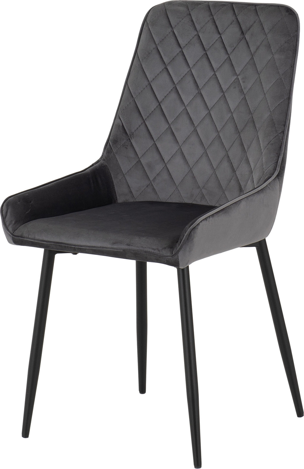 Avery Dining Chair (X2 Per Box) - Grey Velvet