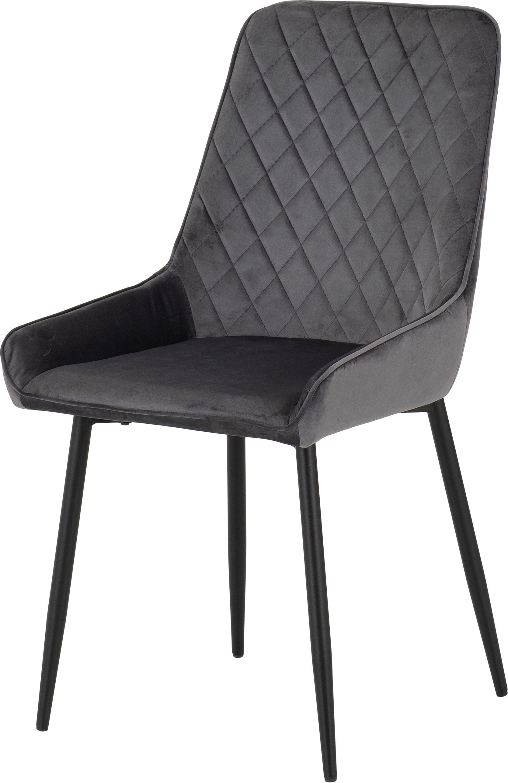 Avery Dining Chair (X2 Per Box) - Grey Velvet