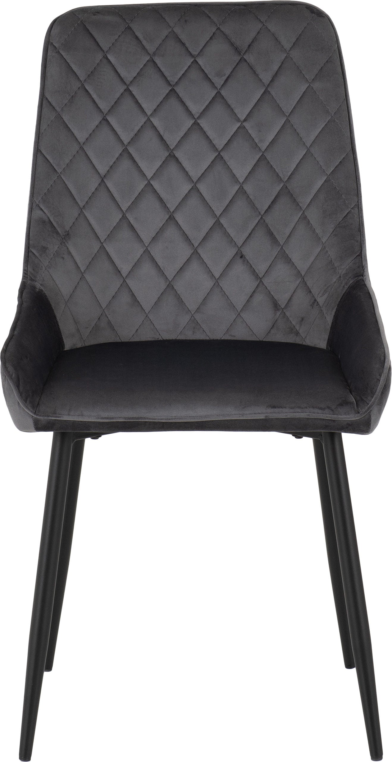Athens Rect & Avery Dining Set (X4 Chairs) - Concrete/Grey Velvet