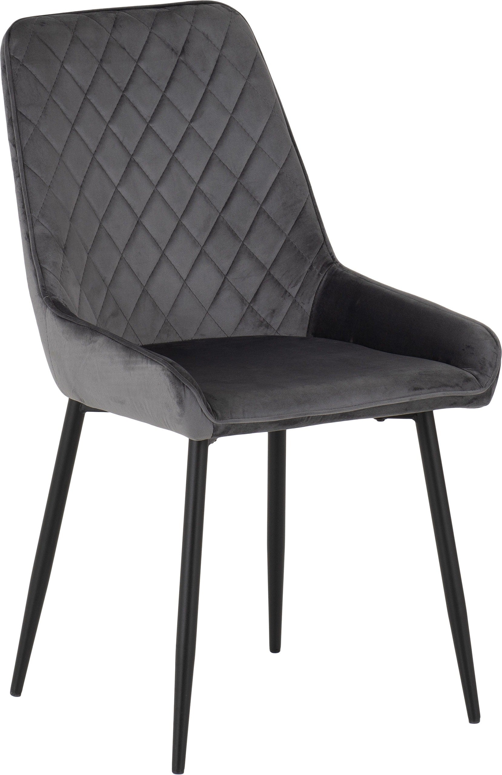 Avery Dining Chair (X2 Per Box) - Grey Velvet